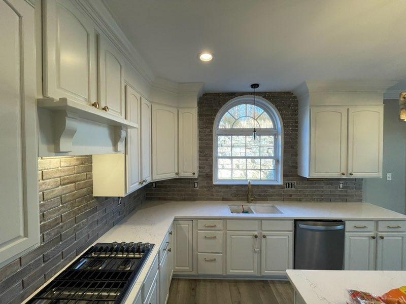 After — Complete White Kitchen — Mark's Spray Painting