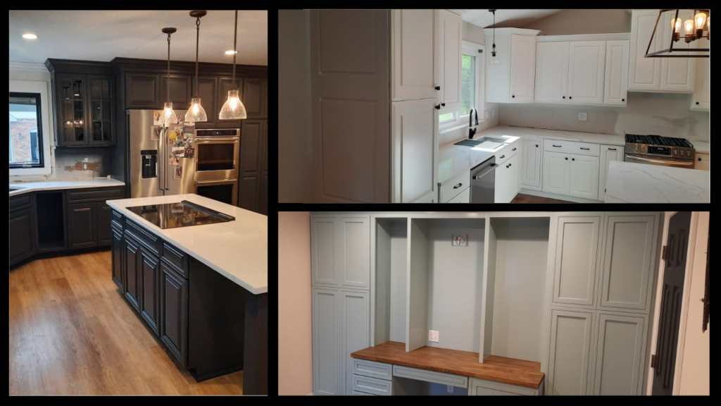 Kitchen With Cabinet Painting & Cupboard